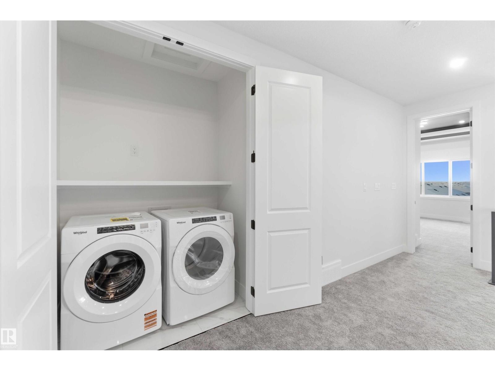 Upper floor laundry closet